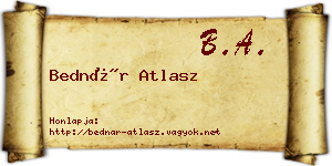 Bednár Atlasz névjegykártya
